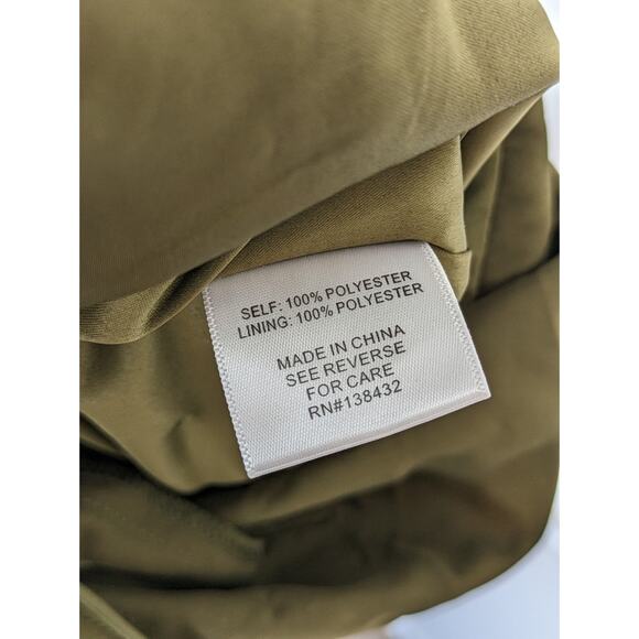 Modcloth Jumpsuit Intrigue Mastery Chiffon Wide Leg Olive Green Boho Size S - Picture 10 of 13